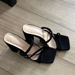 Elegant Black Strappy Heels